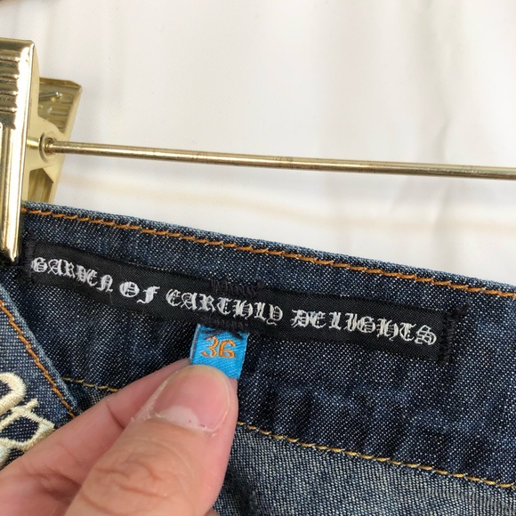 Garden of Earthly Delights Sz.36x31 Dark Wash - Picture 4 of 6